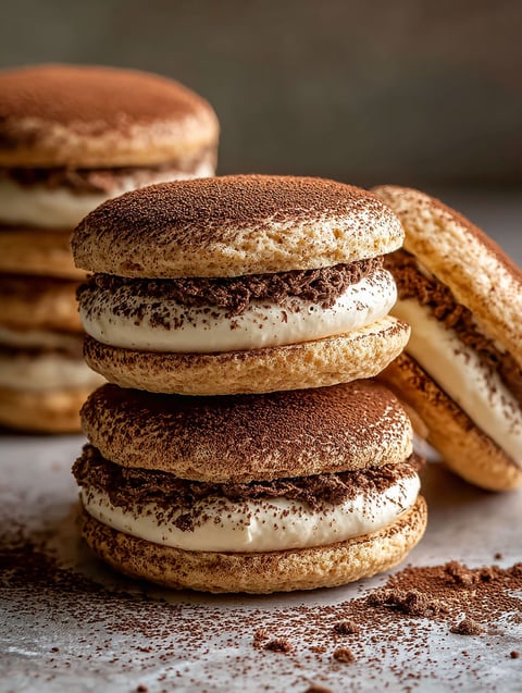 Gestapelte Tiramisu Kekse