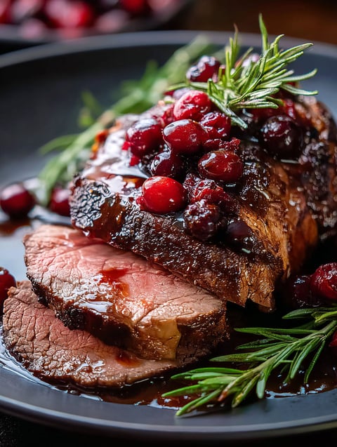 Rinderbraten mit Cranberry-Balsamico-Soße